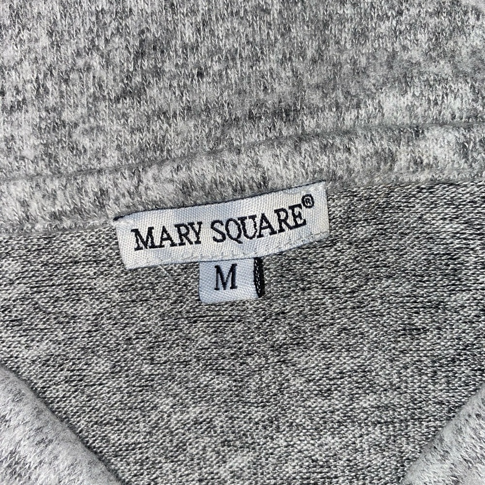 MARY SQUARE Soft Knit Sweater Shift Dress in Light Heather Gray Size Medium - Picture 6 of 7